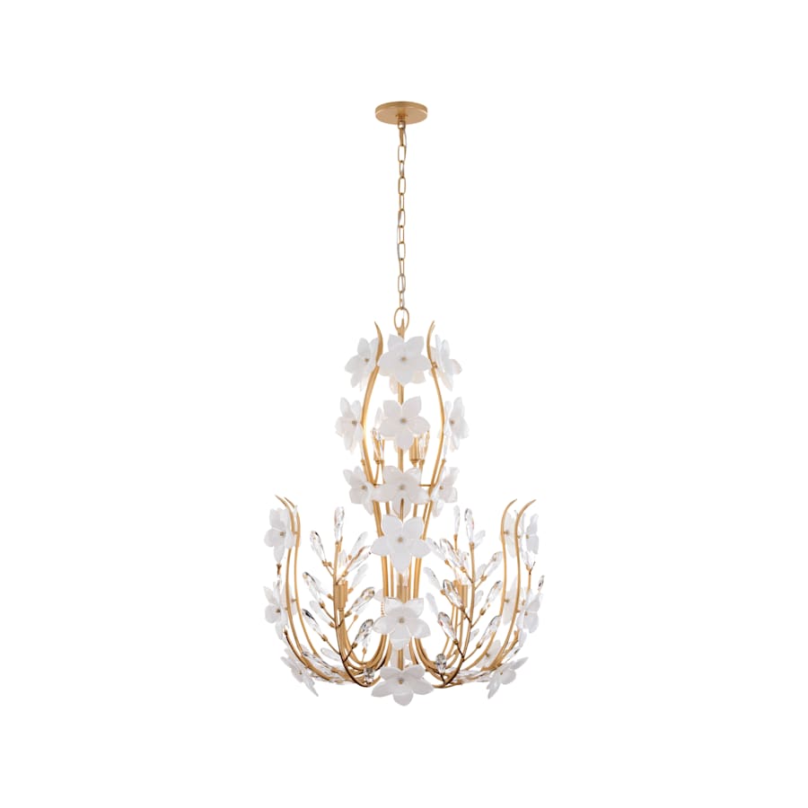 Varaluz Petal Court 9 Light 26" Wide Taper Candle Style Chandelier