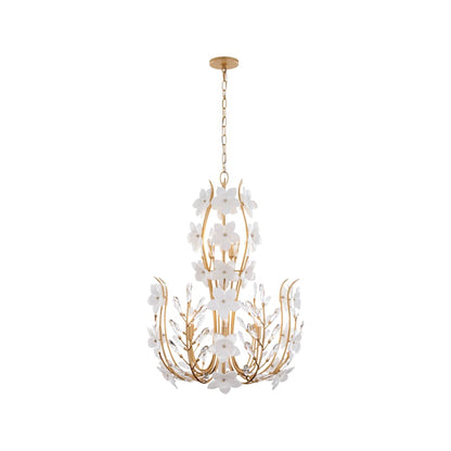 Varaluz Petal Court 9 Light 26" Wide Taper Candle Style Chandelier