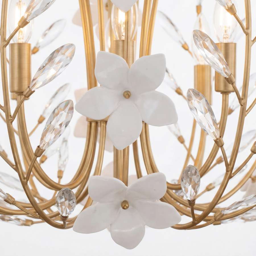 Varaluz Petal Court 9 Light 26" Wide Taper Candle Style Chandelier