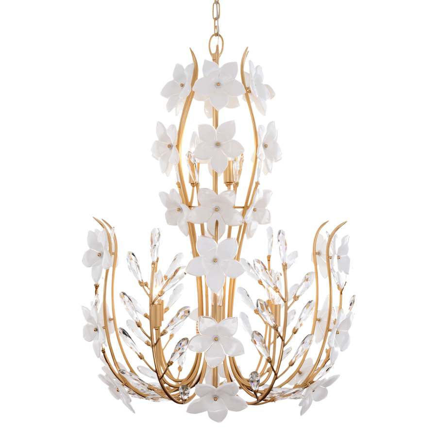 Varaluz Petal Court 9 Light 26" Wide Taper Candle Style Chandelier