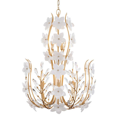 Varaluz Petal Court 9 Light 26" Wide Taper Candle Style Chandelier