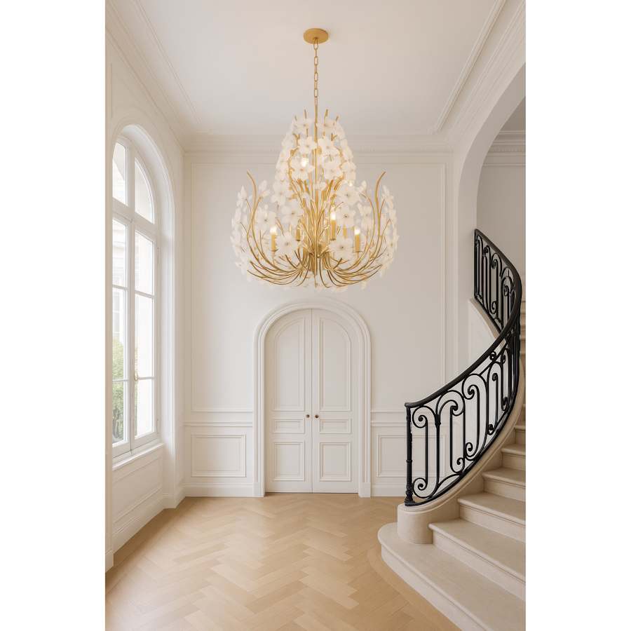 Varaluz Petal Court 12 Light 32" Wide Taper Candle Style Chandelier