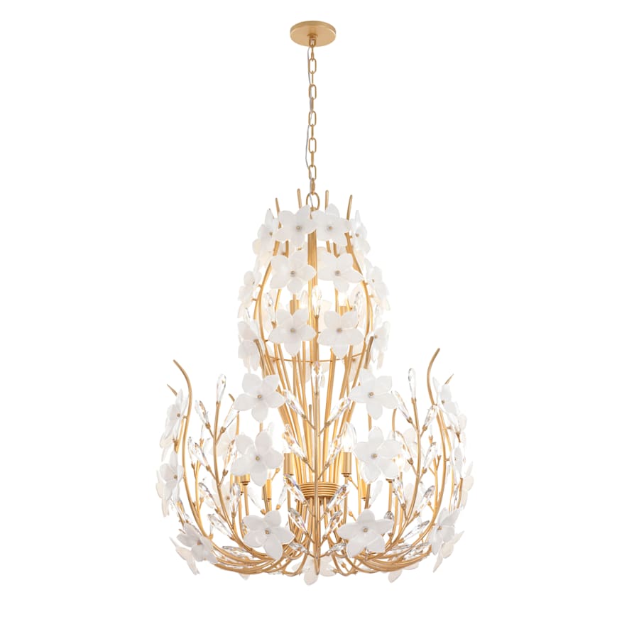 Varaluz Petal Court 12 Light 32" Wide Taper Candle Style Chandelier