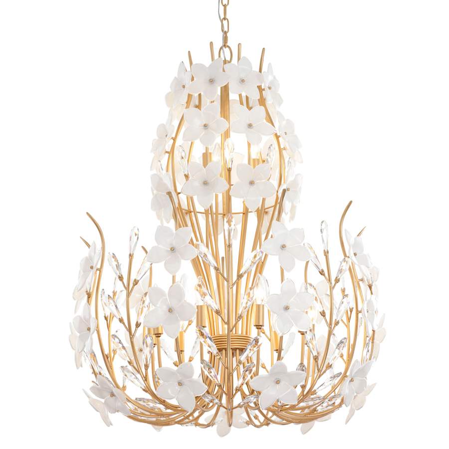 Varaluz Petal Court 12 Light 32" Wide Taper Candle Style Chandelier