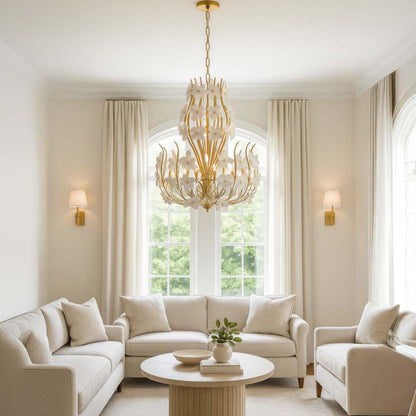 Varaluz Petal Court 9 Light 36" Wide Taper Candle Style Chandelier