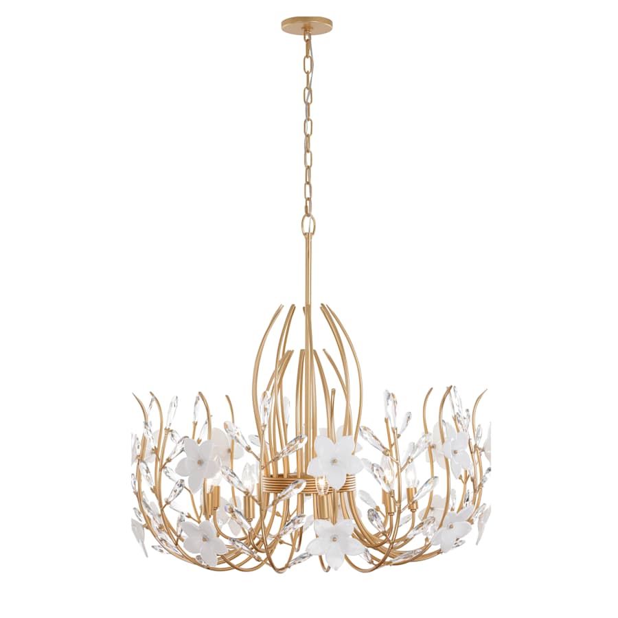 Varaluz Petal Court 9 Light 36" Wide Taper Candle Style Chandelier