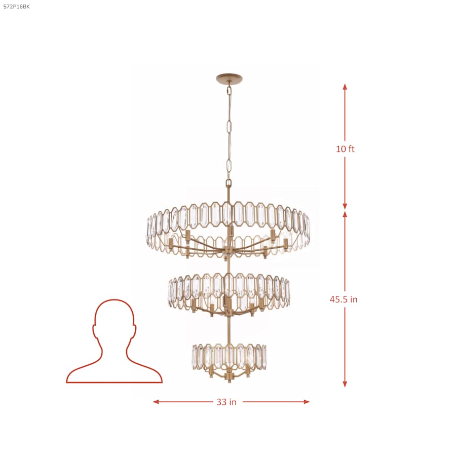 Varaluz Drama Club 16 Light 33" Wide Crystal Waterfall Chandelier