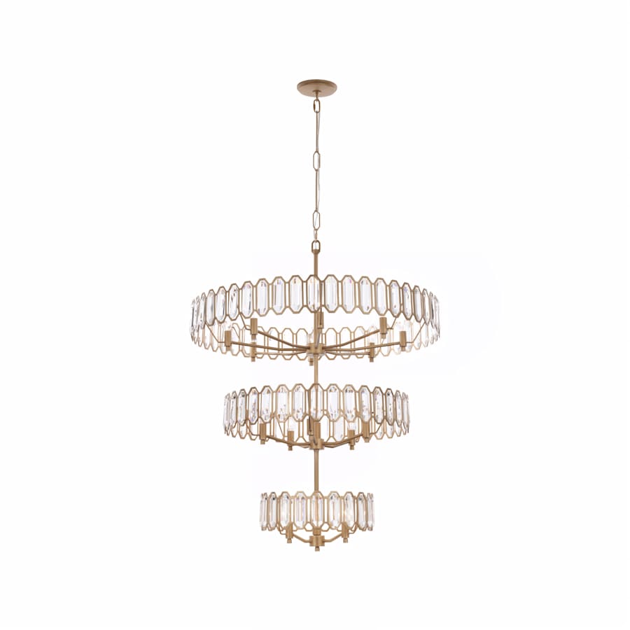 Varaluz Drama Club 16 Light 33" Wide Crystal Waterfall Chandelier