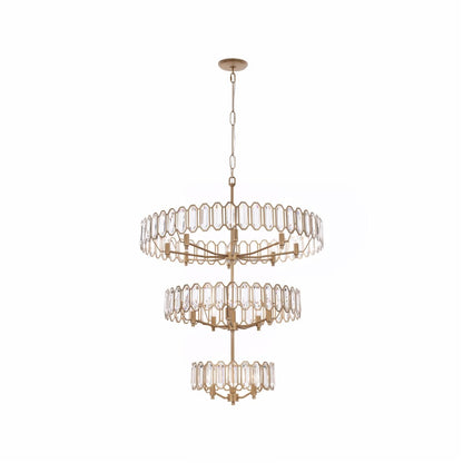Varaluz Drama Club 16 Light 33" Wide Crystal Waterfall Chandelier