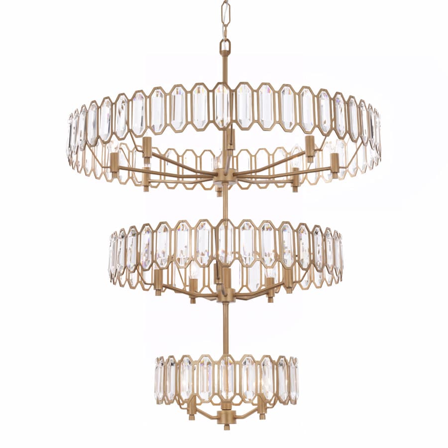 Varaluz Drama Club 16 Light 33" Wide Crystal Waterfall Chandelier