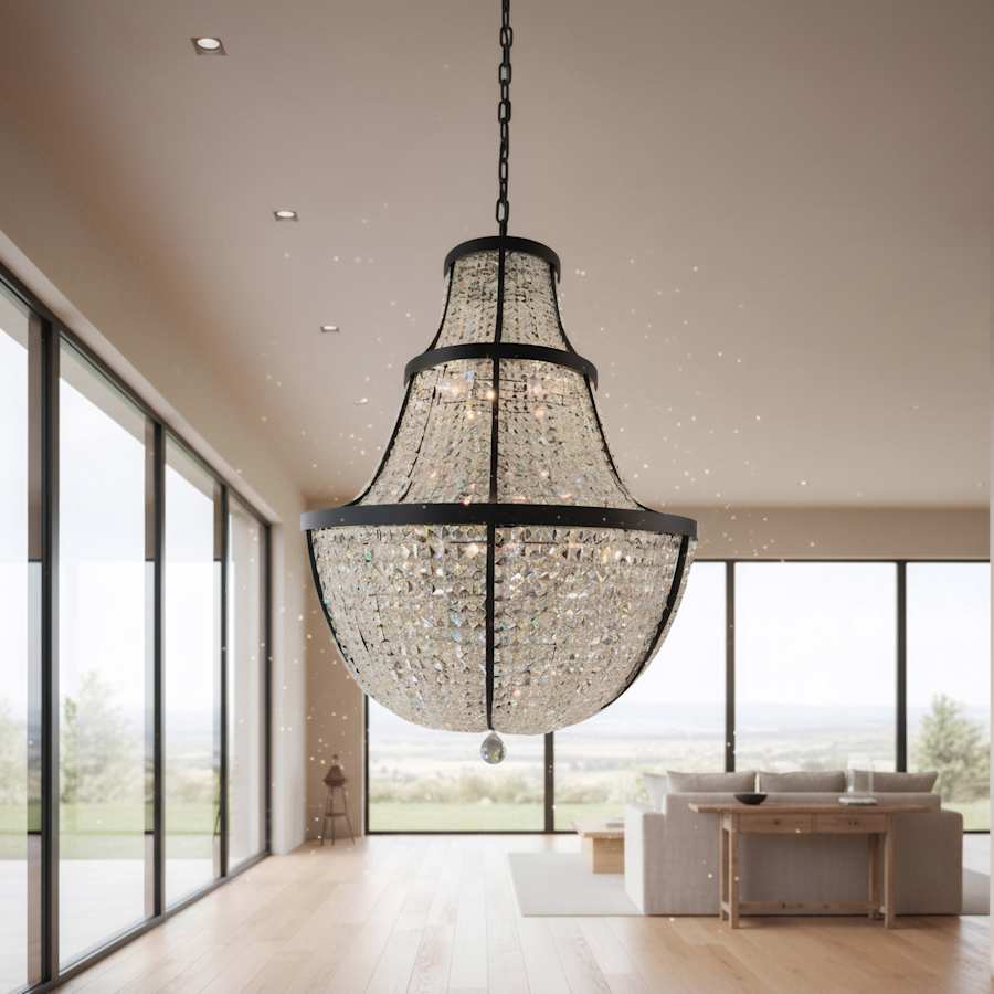 Varaluz Crystal Baller 12 Light 30" Wide Crystal Empire Chandelier