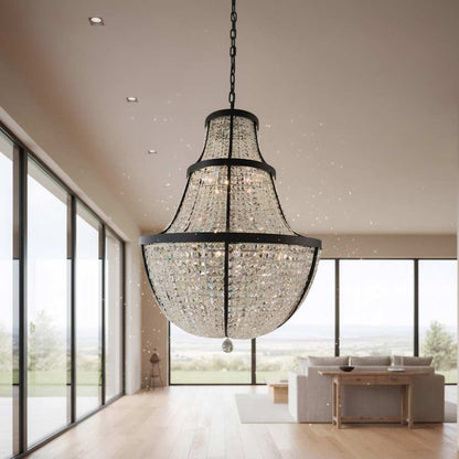 Varaluz Crystal Baller 12 Light 30" Wide Crystal Empire Chandelier