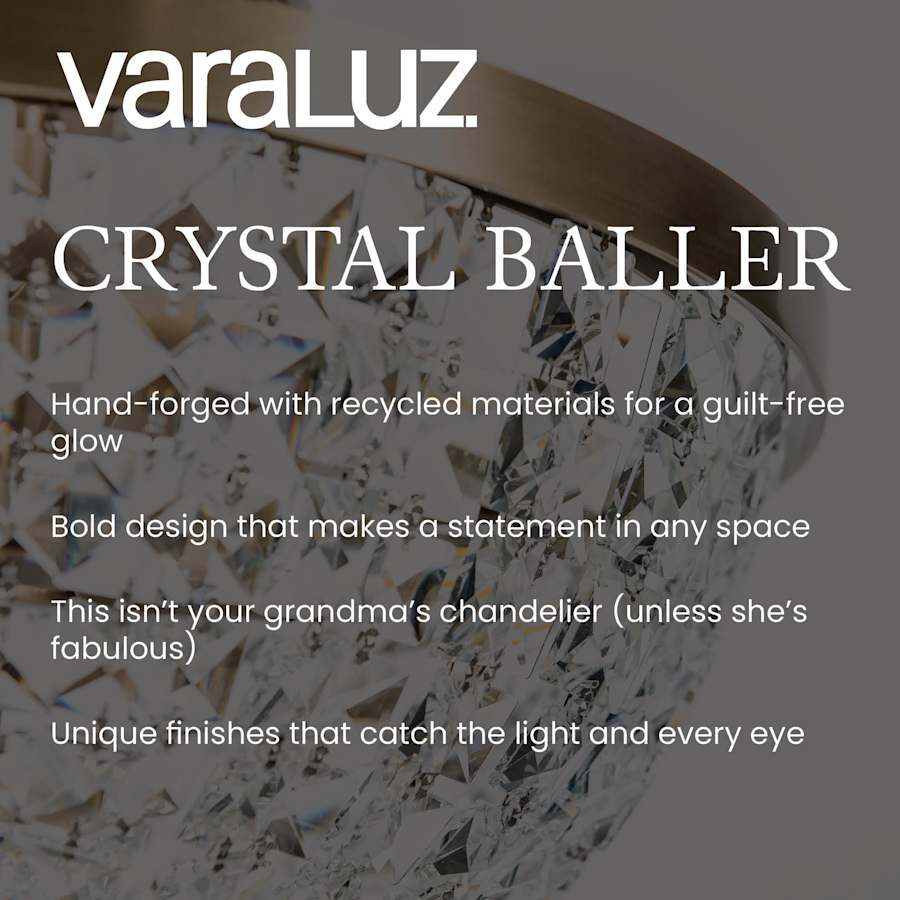 Varaluz Crystal Baller 12 Light 30" Wide Crystal Empire Chandelier