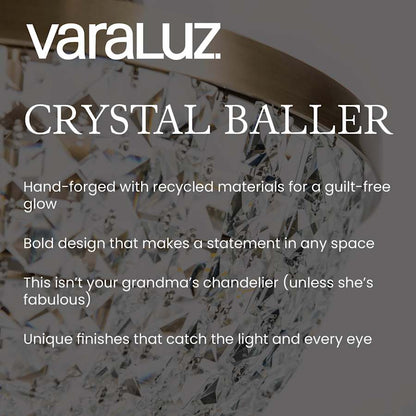 Varaluz Crystal Baller 12 Light 30" Wide Crystal Empire Chandelier