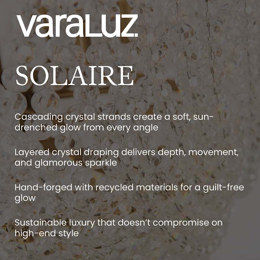 Varaluz Solaire 6 Light 25" Wide Crystal Pendant