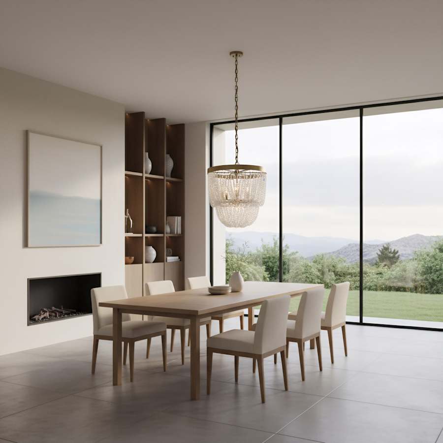 Varaluz Solaire 6 Light 25" Wide Crystal Pendant
