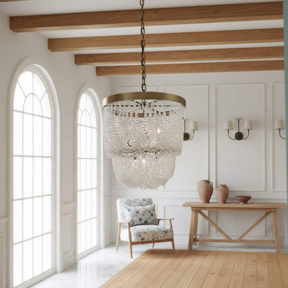 Varaluz Solaire 6 Light 25" Wide Crystal Pendant