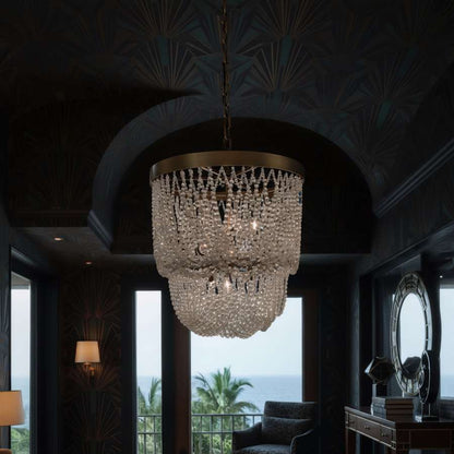 Varaluz Solaire 6 Light 25" Wide Crystal Pendant