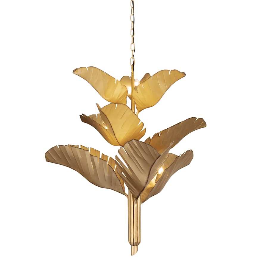 Varaluz Banana Leaf 9 Light 37" Wide Abstract Candle Style Chandelier