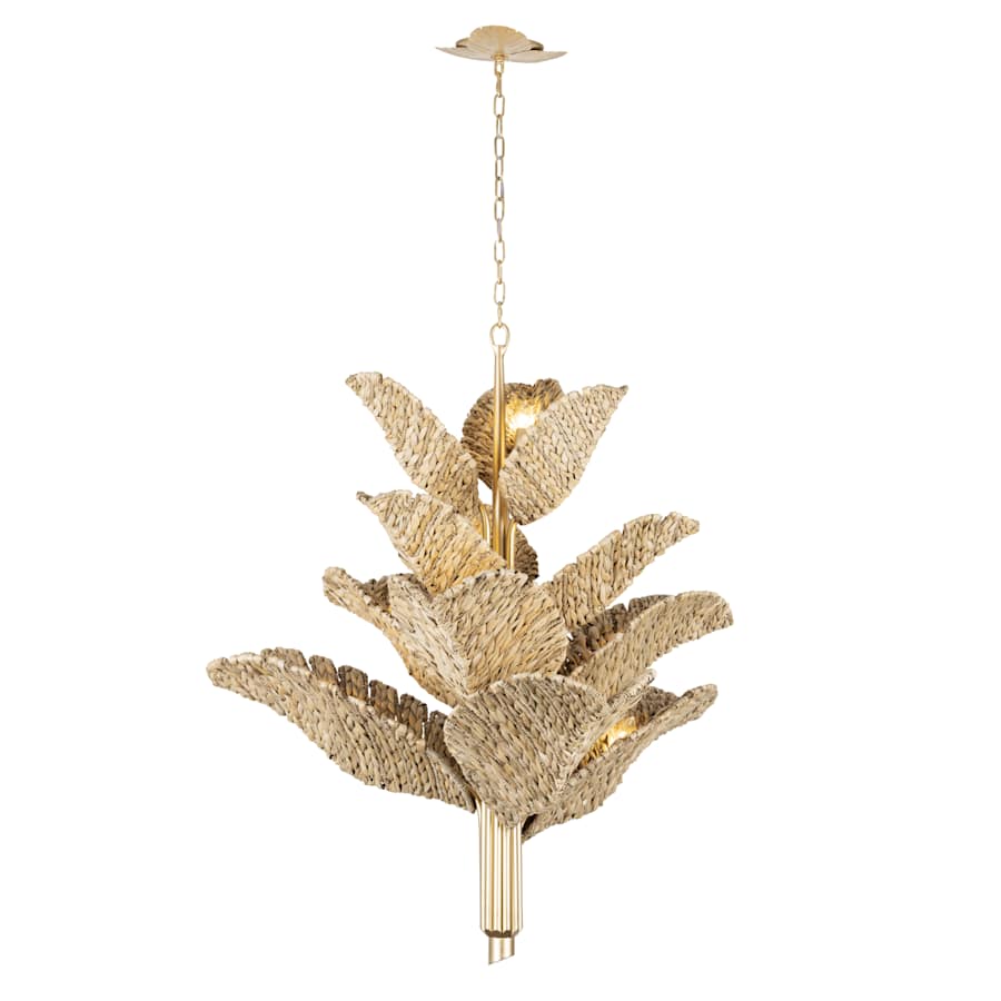 Varaluz Banana Leaf 12 Light 44" Wide Abstract Candle Style Chandelier