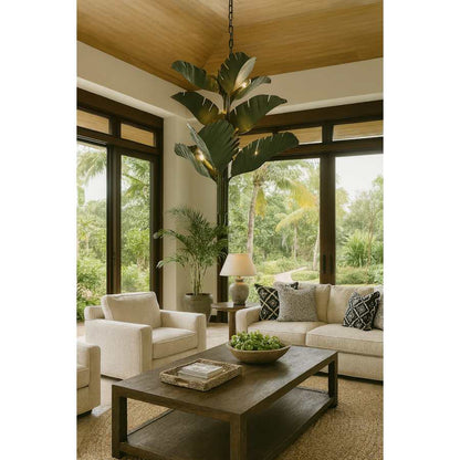 Varaluz Banana Leaf 12 Light 44" Wide Abstract Candle Style Chandelier