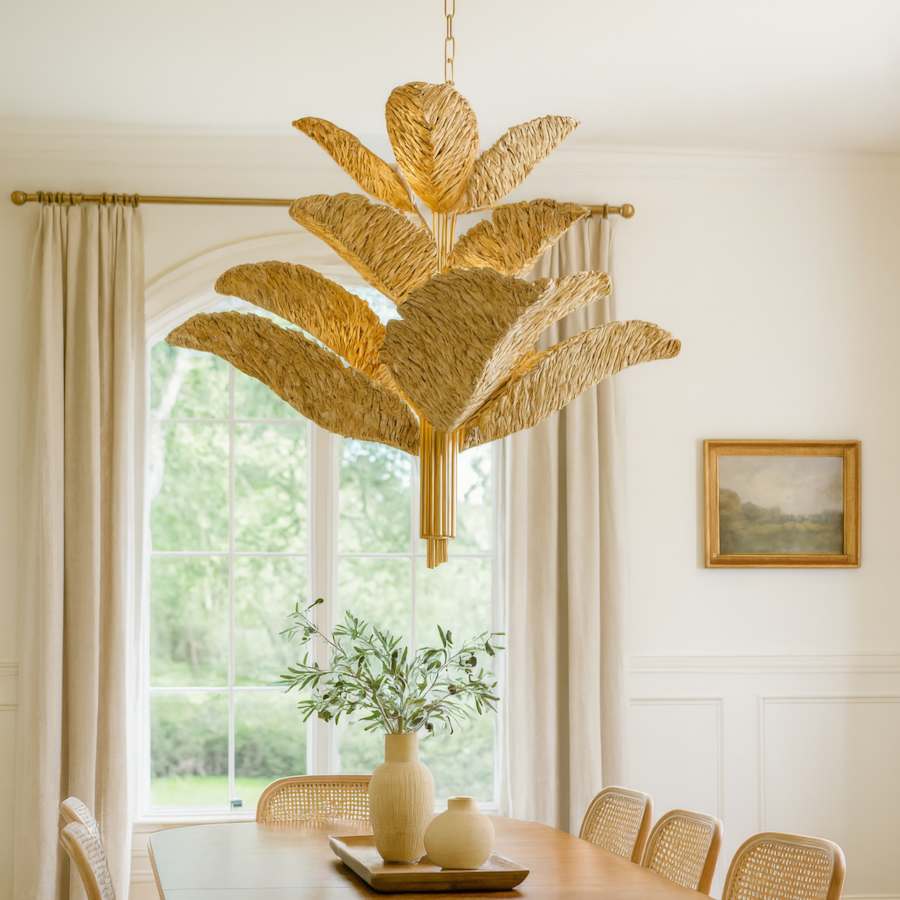 Varaluz Banana Leaf 12 Light 44" Wide Abstract Candle Style Chandelier
