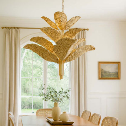 Varaluz Banana Leaf 12 Light 44" Wide Abstract Candle Style Chandelier