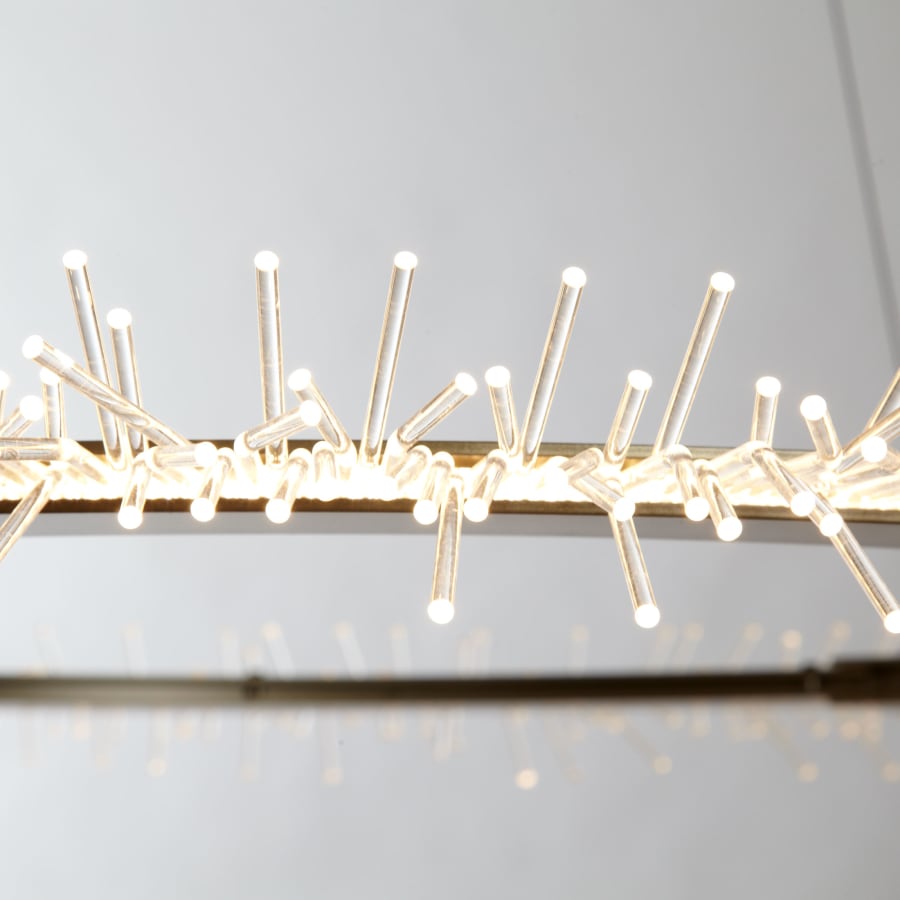 Vermont Modern Anemone 36-7/8" Wide Integrated LED Ring Chandelier with Acrylic LED Accents