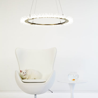 Vermont Modern Anemone 36-7/8" Wide Integrated LED Ring Chandelier with Acrylic LED Accents