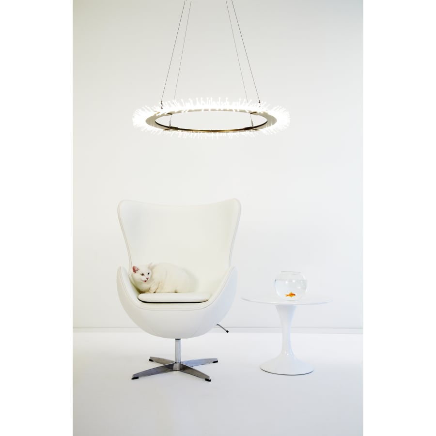 Vermont Modern Anemone 36-7/8" Wide Integrated LED Ring Chandelier with Acrylic LED Accents