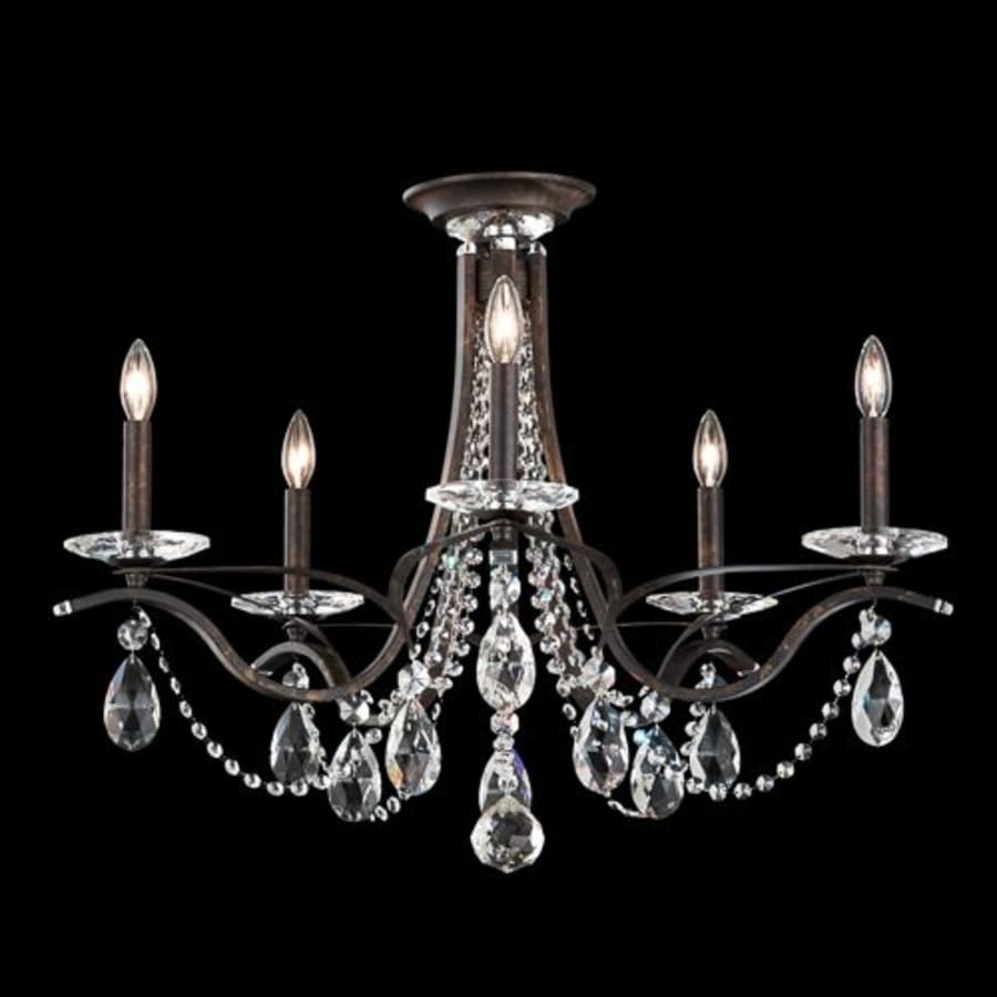 Schonbek Vesca 5 Light 29" Wide Semi-Flush Ceiling Fixture with Heritage Crystals