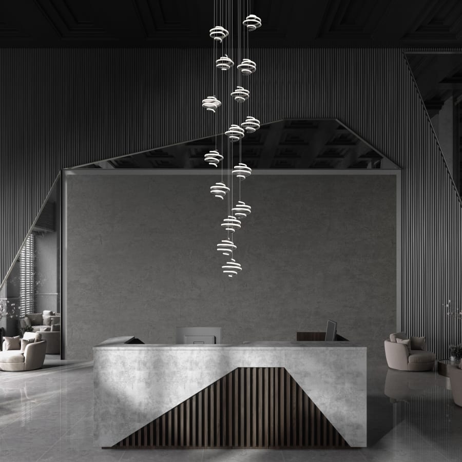 WAC Lighting Whirl 15 Light 23" Wide LED Abstract Multi Light Pendant