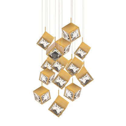 WAC Lighting Ice Cube 15 Light 25" Wide LED Multi Light Pendant