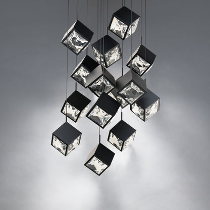 WAC Lighting Ice Cube 15 Light 25" Wide LED Multi Light Pendant