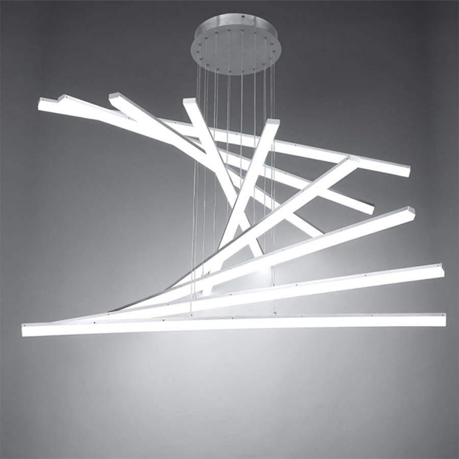 WAC Lighting Stack 9 Light 48" Wide Integrated LED Chandelier with Acrylic Shades
