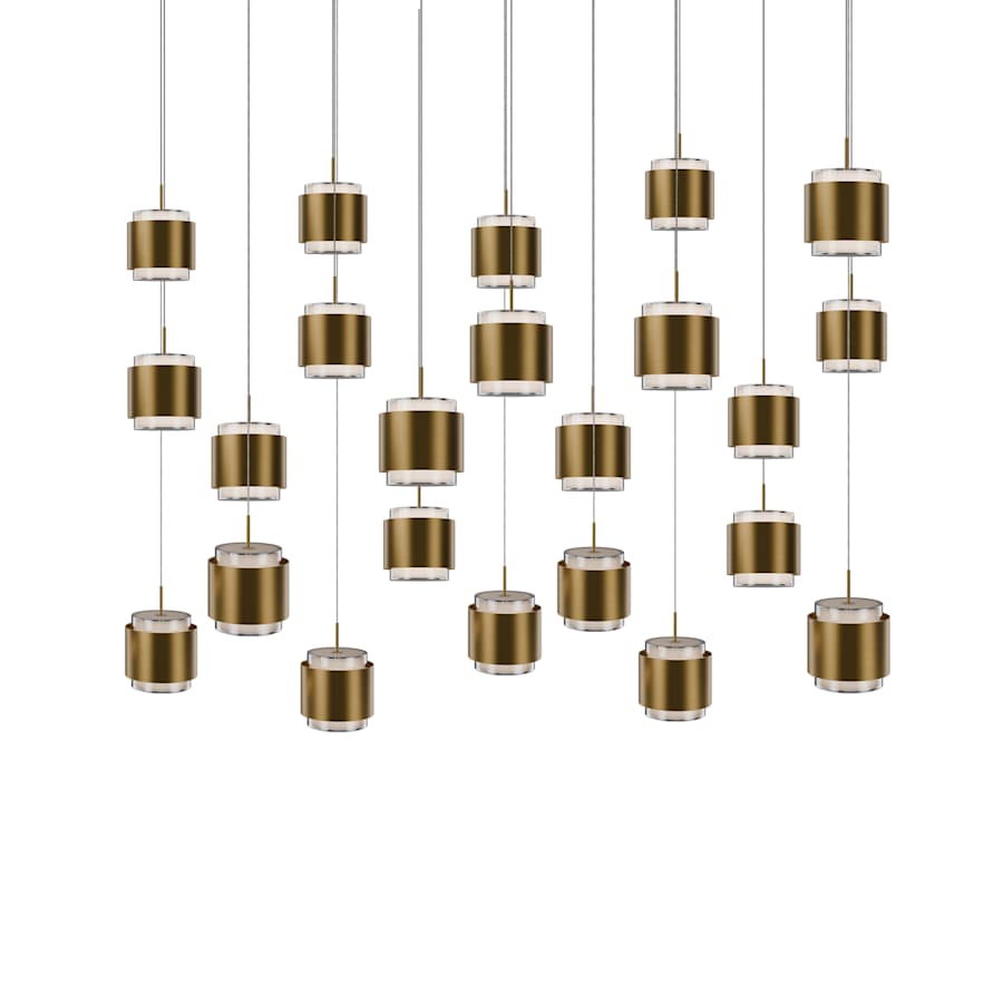 WAC Lighting Banded 42" Wide LED Multi Light Pendant