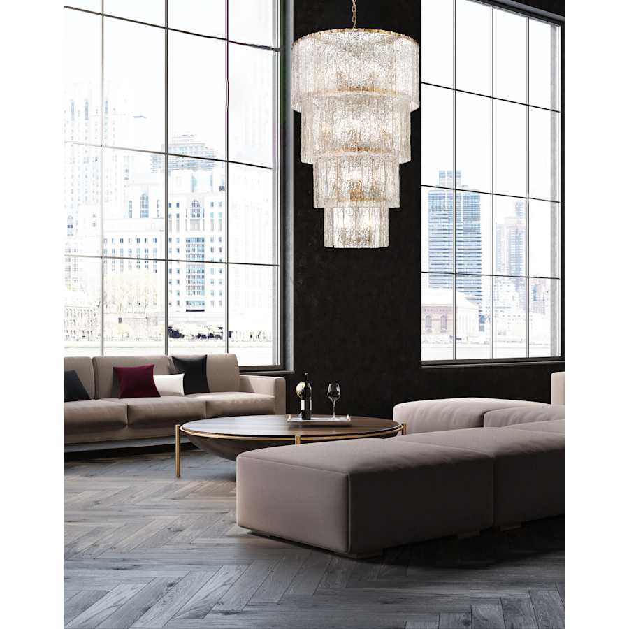 Z-Lite Glacier 18 Light 31" Wide Waterfall Chandelier