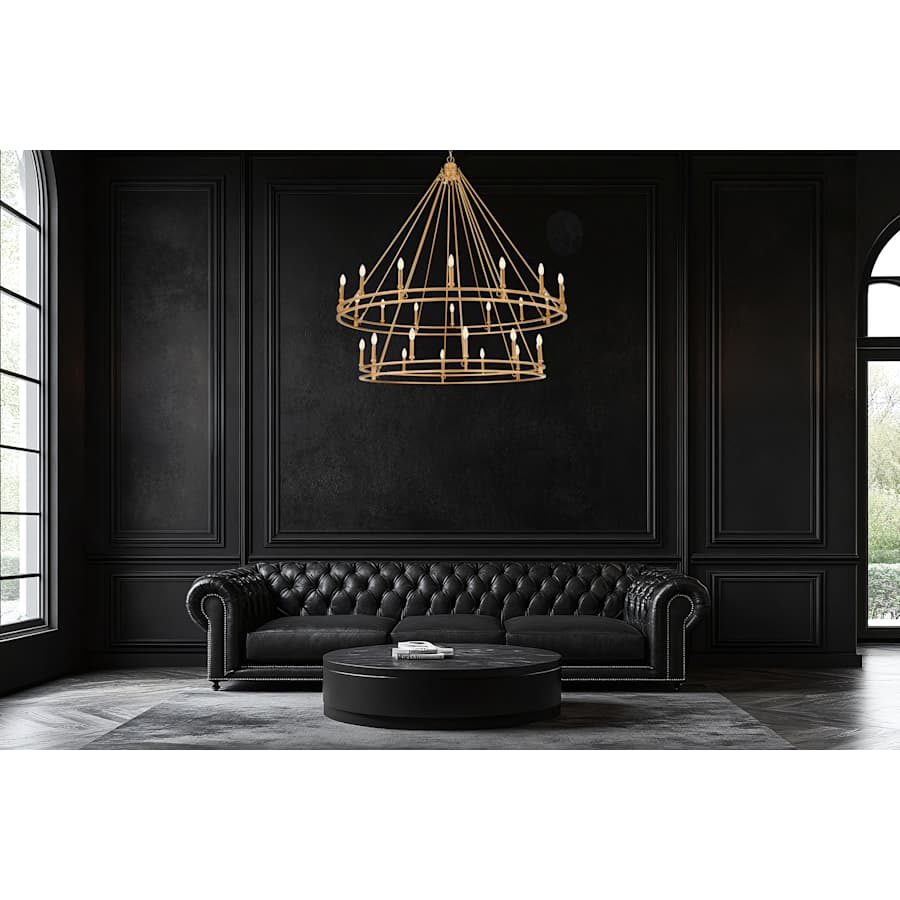 Z-Lite Dennison 28 Light 60" Wide Taper Candle Style Chandelier