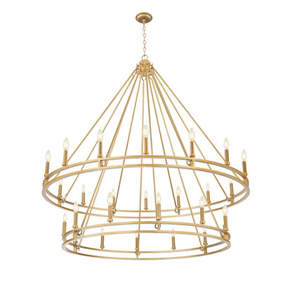 Z-Lite Dennison 28 Light 60" Wide Taper Candle Style Chandelier