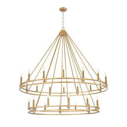 Z-Lite Dennison 28 Light 60" Wide Taper Candle Style Chandelier