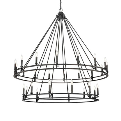 Z-Lite Dennison 28 Light 60" Wide Taper Candle Style Chandelier