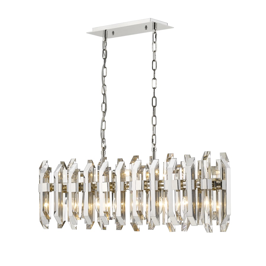 Z-Lite Bova 11 Light 12" Wide Crystal Linear Chandelier