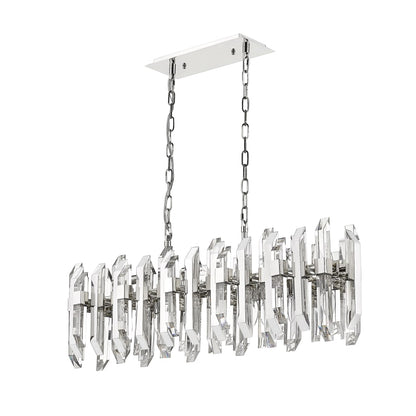 Z-Lite Bova 11 Light 12" Wide Crystal Linear Chandelier