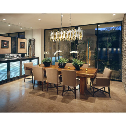 Z-Lite Bova 11 Light 12" Wide Crystal Linear Chandelier