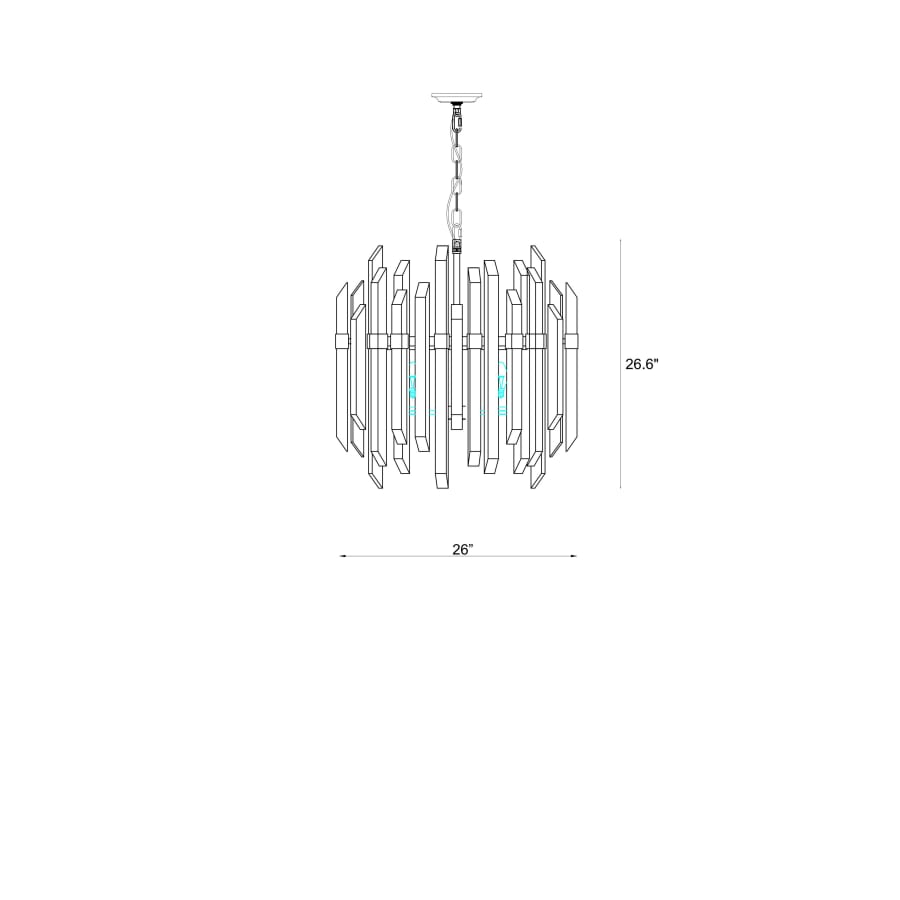 Z-Lite Bova 6 Light 26" Wide Crystal Chandelier