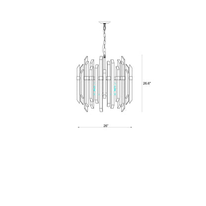Z-Lite Bova 6 Light 26" Wide Crystal Chandelier