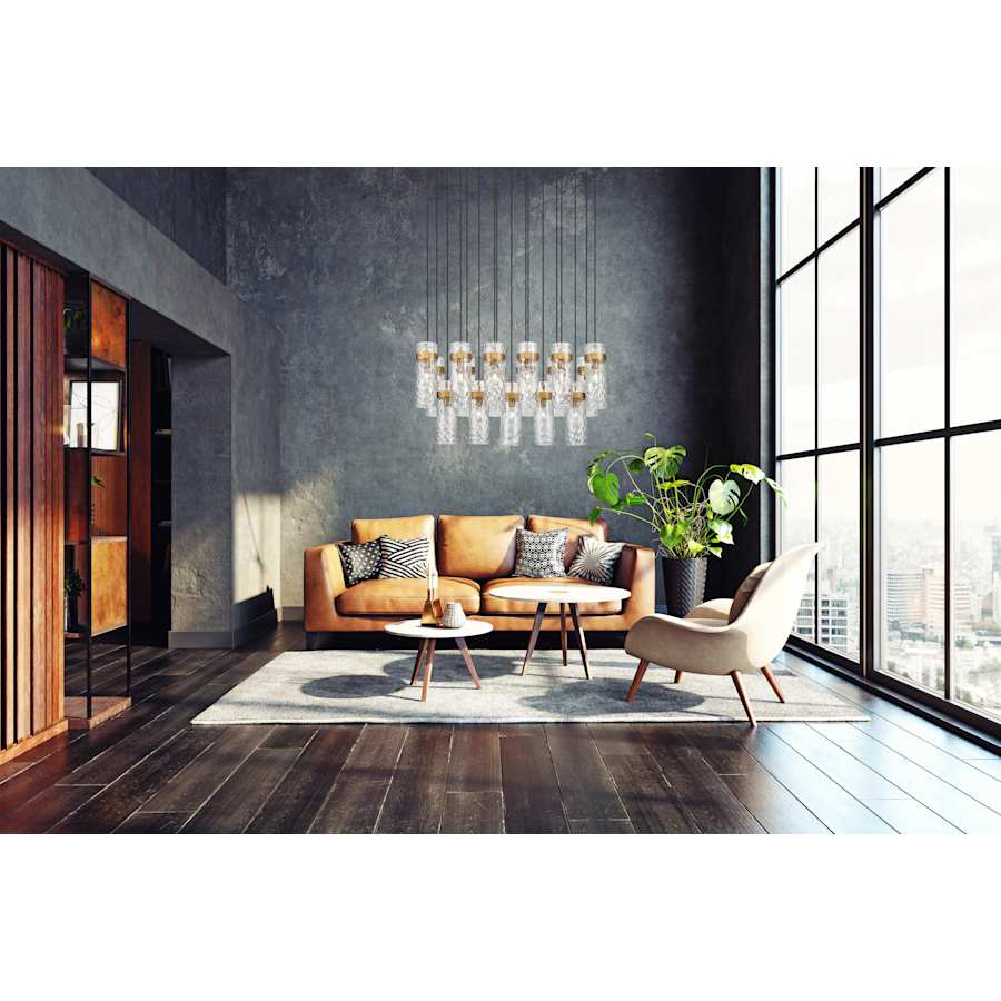 Z-Lite Fontaine 17 Light 44" Wide Linear Chandelier