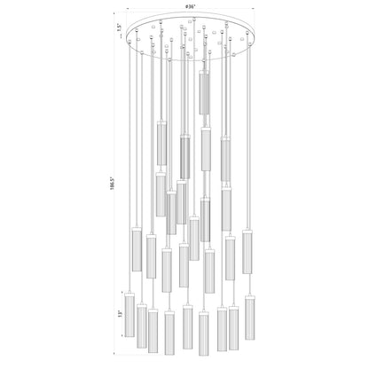 Z-Lite Beau 27 Light 36" Wide Suspension Multi Light Pendant