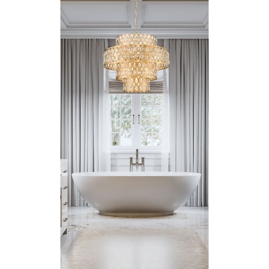 Z-Lite Dealey 13 Light 26" Wide Crystal Waterfall Chandelier