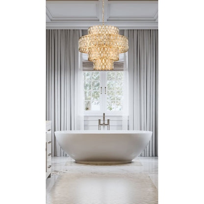 Z-Lite Dealey 13 Light 26" Wide Crystal Waterfall Chandelier